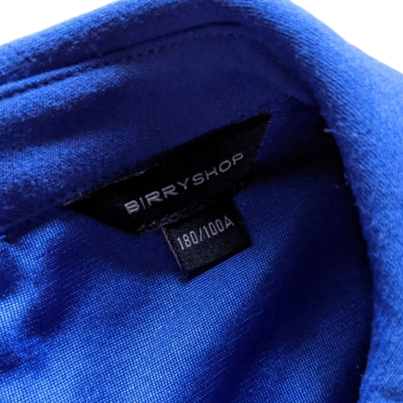 NWOT BirryShop Royal Blue ¾ Sleeve Collar Dress - Women’s Size L (180/100A) - Picture 4 of 8